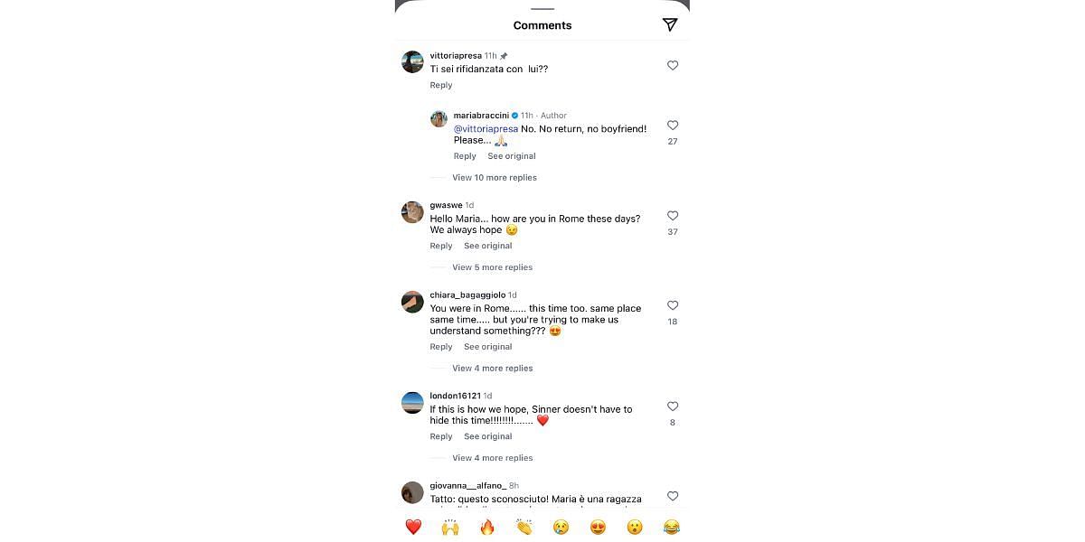 Comments on @mariabraccini's Instagram post